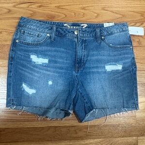 Seven7 Distressed Blue Jean Shorts
